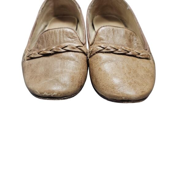 Bed Stu Cobbler Ballet Flats Womens 8.5 Brown Leather Loafer Braided Slip On - Picture 4 of 7